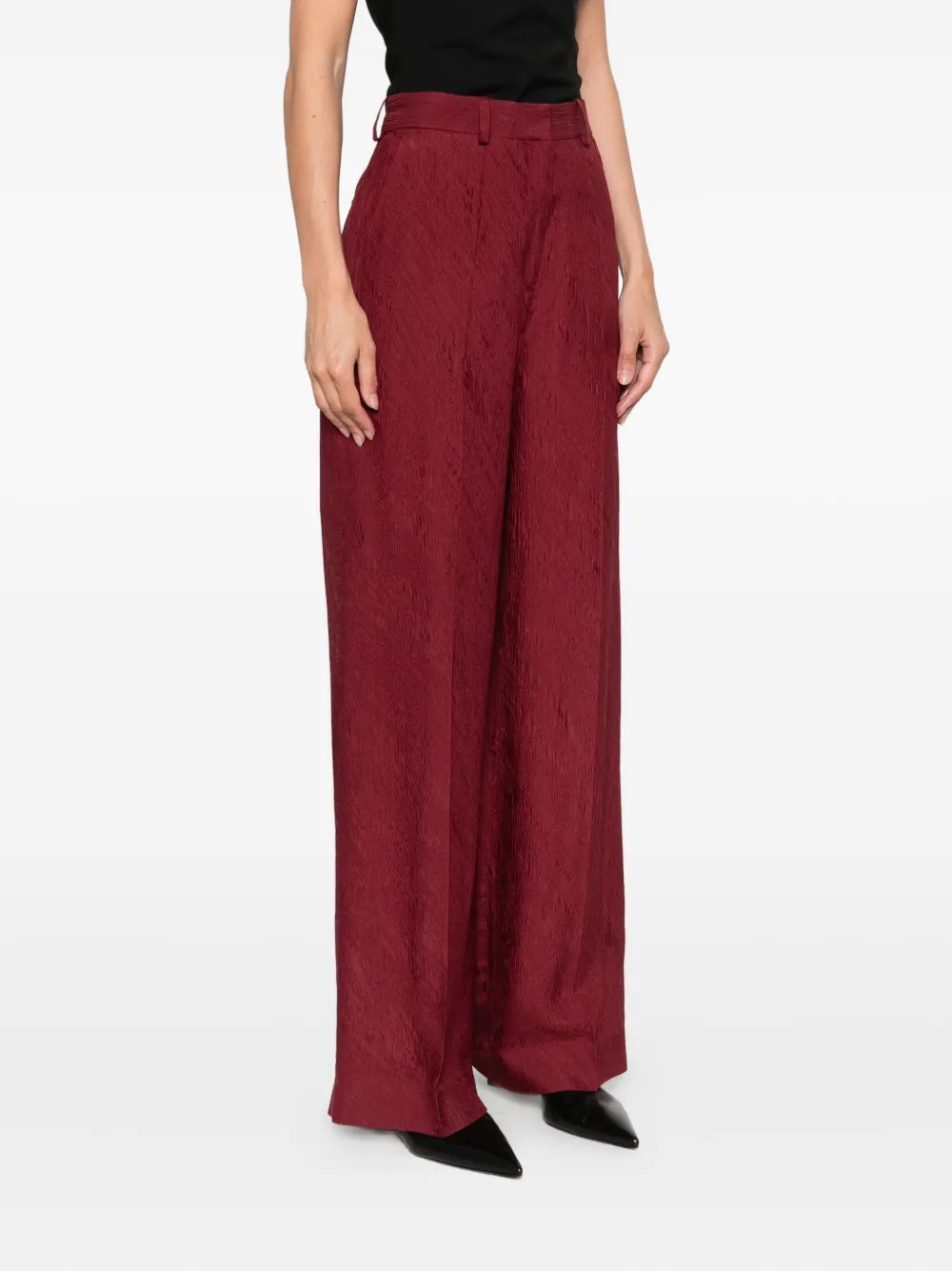 Lanvin Broek met textuur Rood