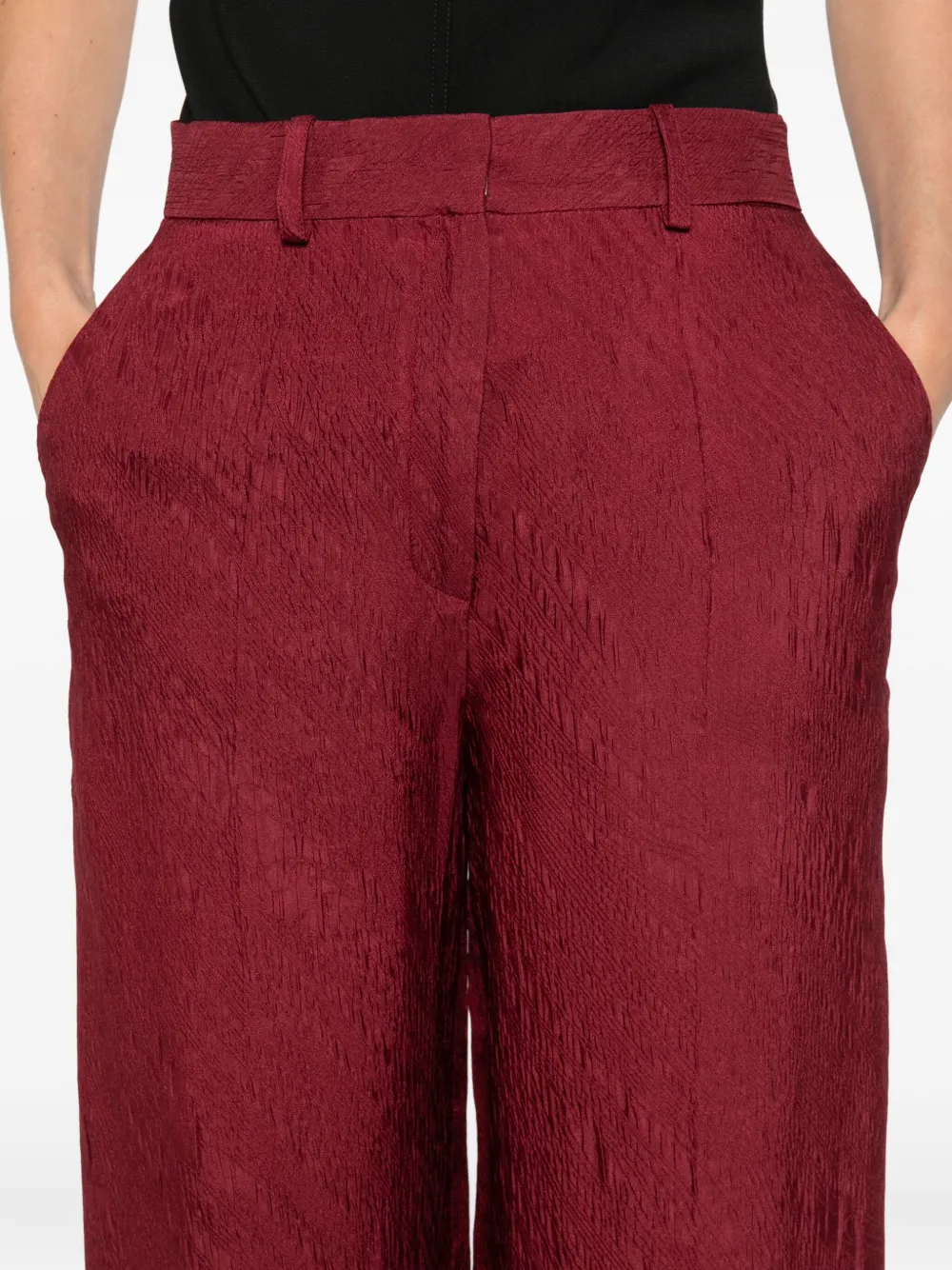 Lanvin Broek met textuur Rood