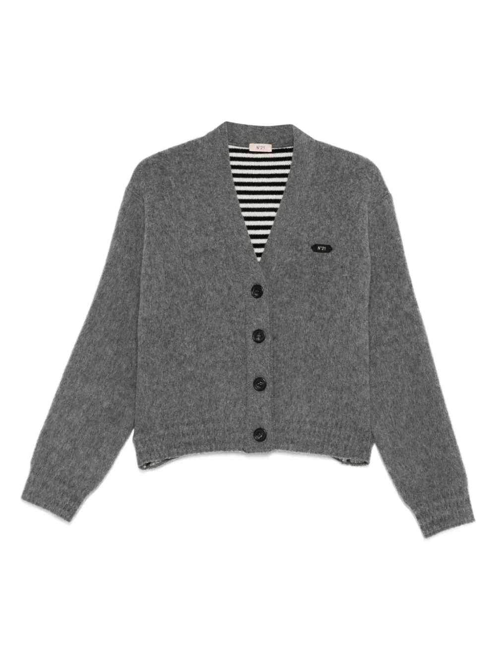 Nº21 button-fastening cardigan | Grey | Image 1