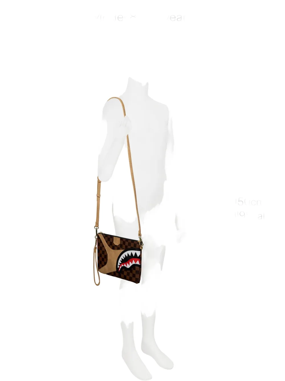 sprayground kid Hennyville geruite clutch Bruin