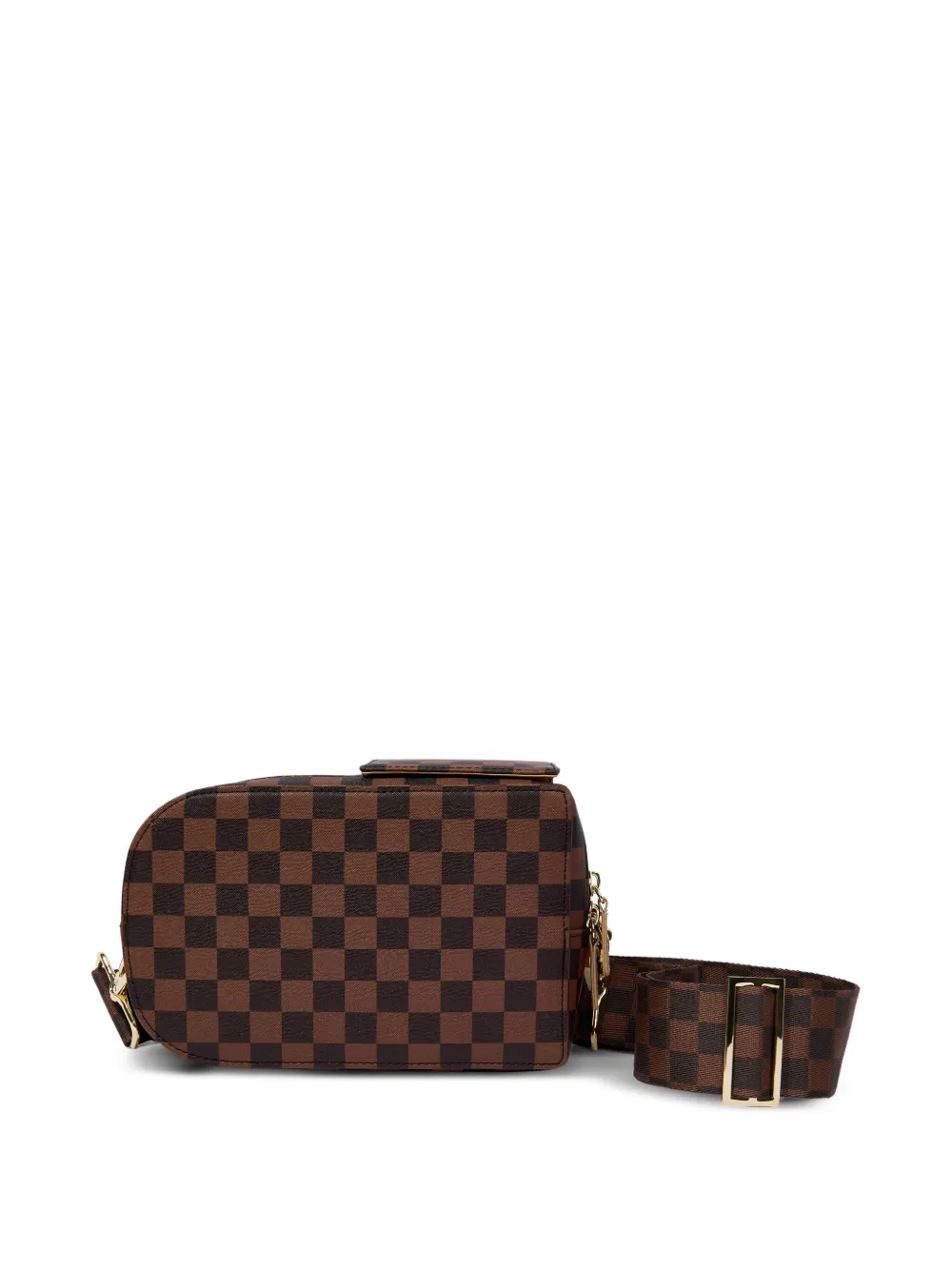 Sprayground Kid Hennyville Check-pattern Shark-detail Backpack In Brown