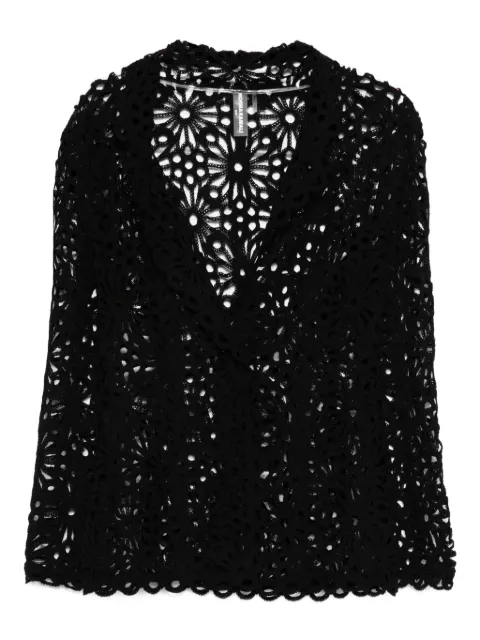 Norma Kamali floral-motif single-breasted jacket