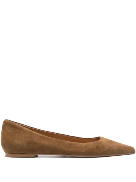Aeyde pointed-toe suede flat pumps