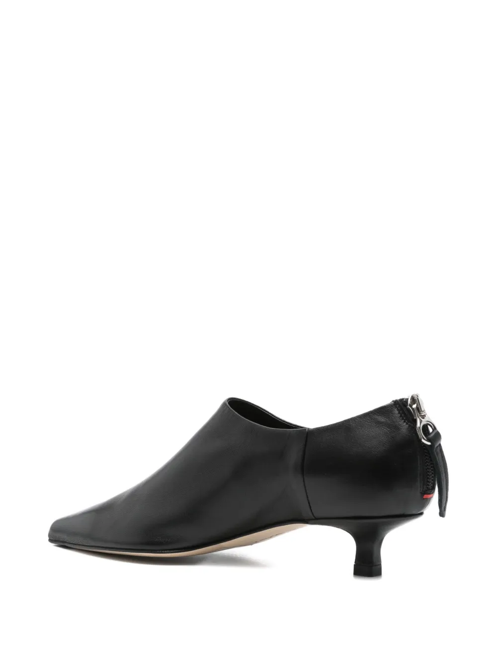 Aeyde Virun pointed-toe kitten-heel boots Black