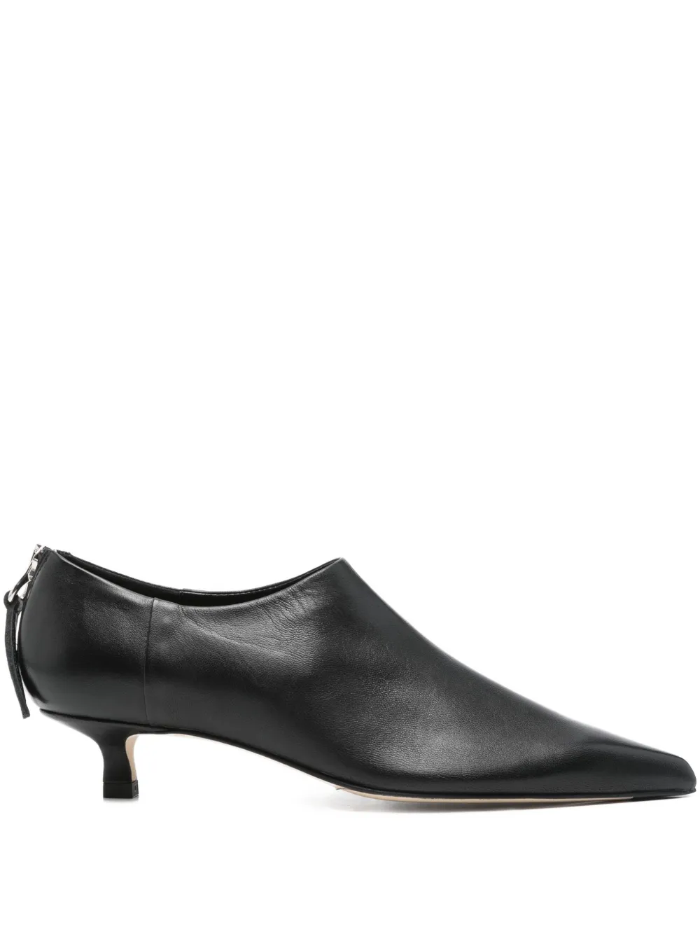 Aeyde Virun pointed-toe kitten-heel boots Black