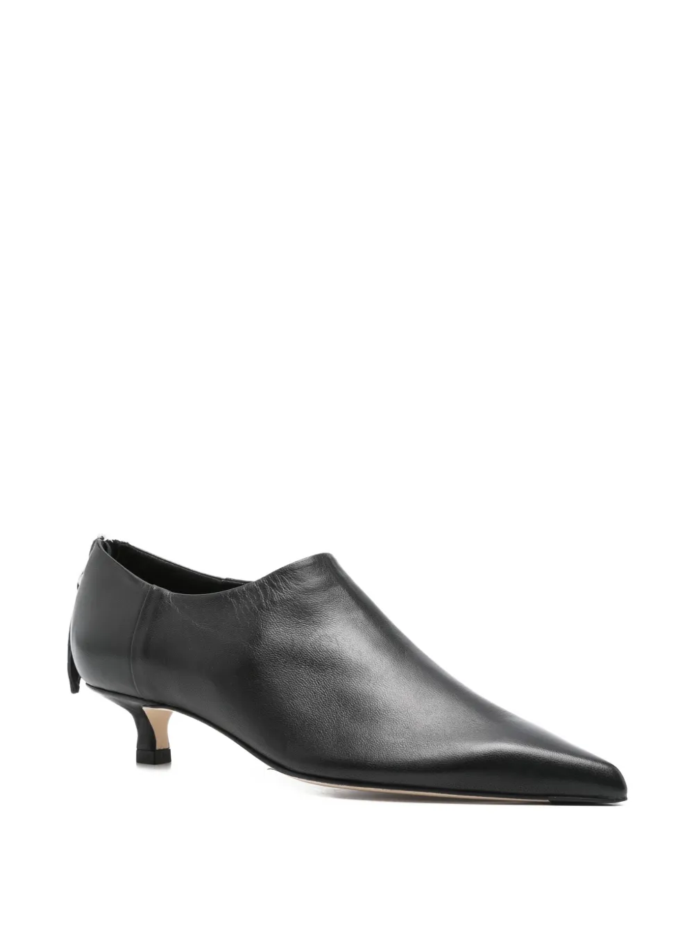 Aeyde Virun pointed-toe kitten-heel boots Black
