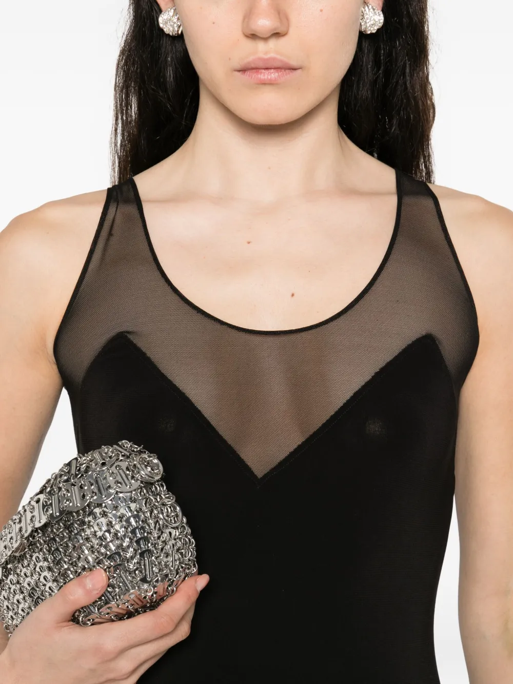 Norma Kamali Maxi-jurk met vlakken Zwart