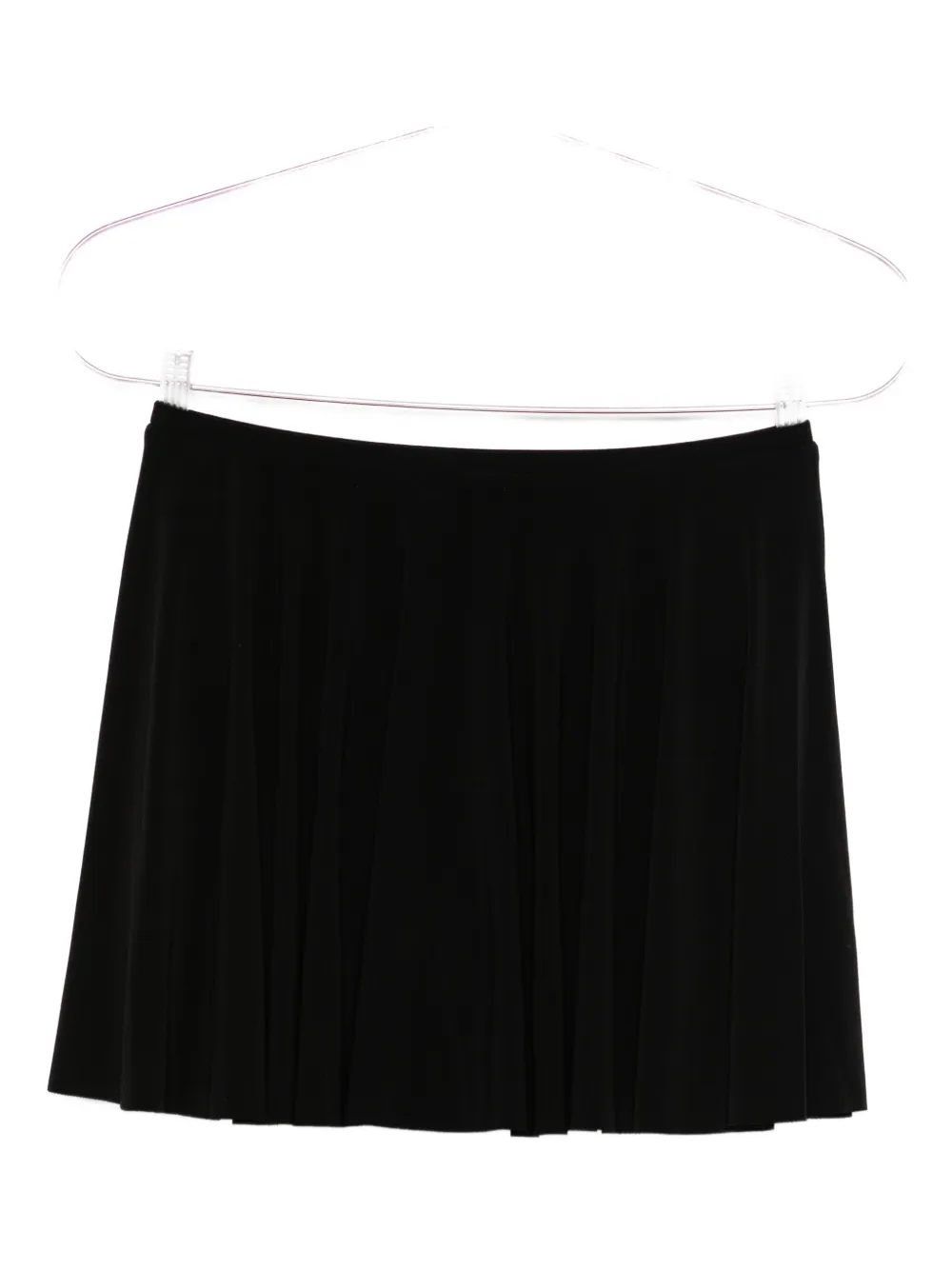 Norma Kamali pleated mini skirt Zwart