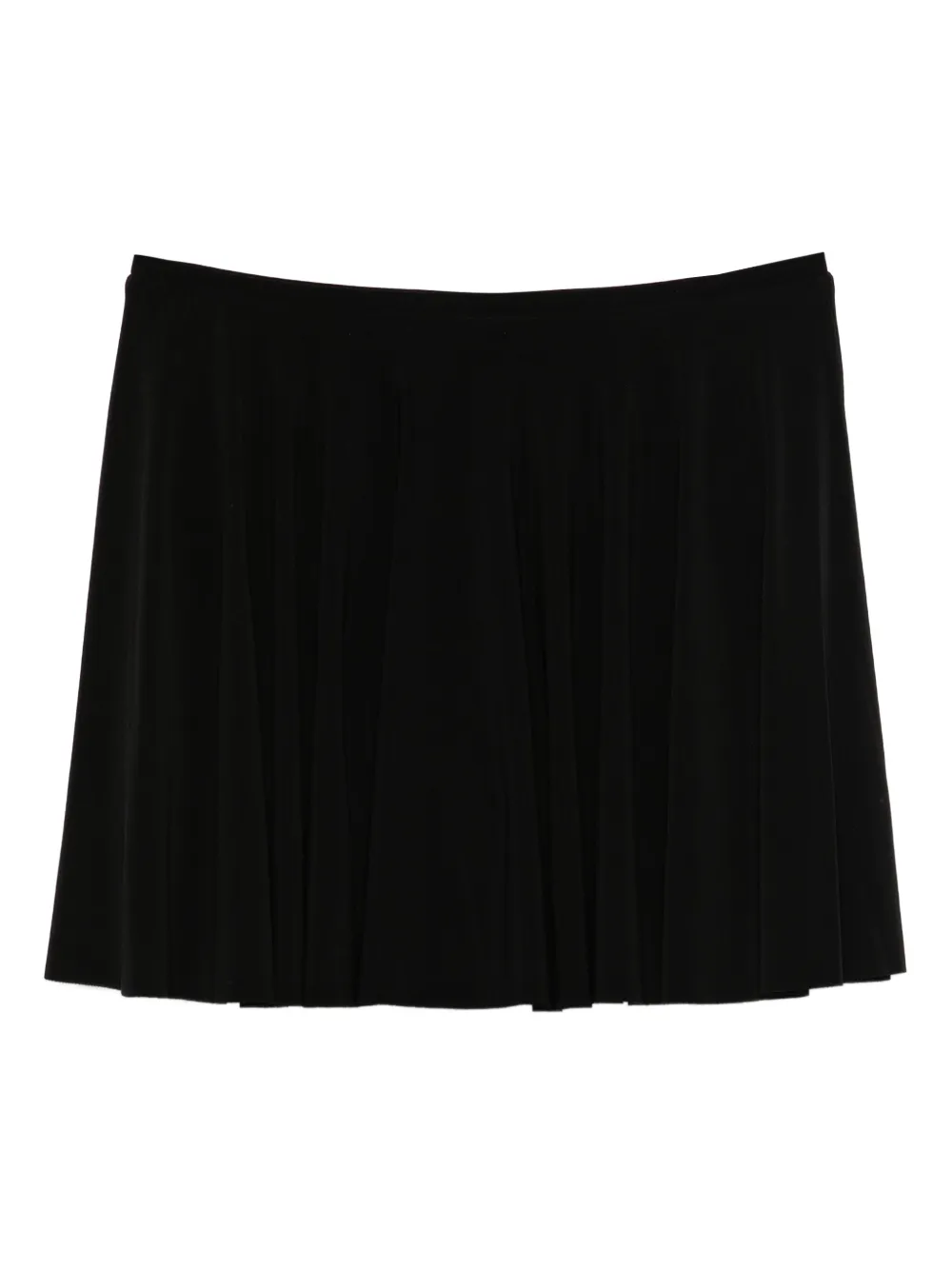 Norma Kamali pleated mini skirt Zwart
