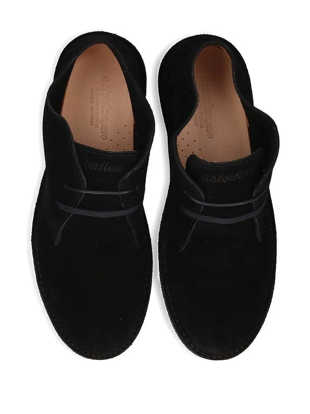 Astorflex suede lace-up shoes Black