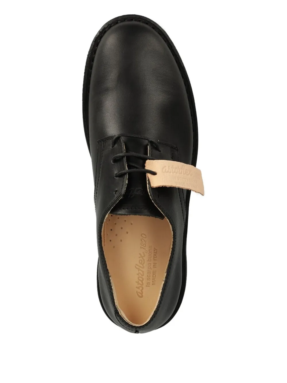 Astorflex Redflex leather lace-up derby shoes Black