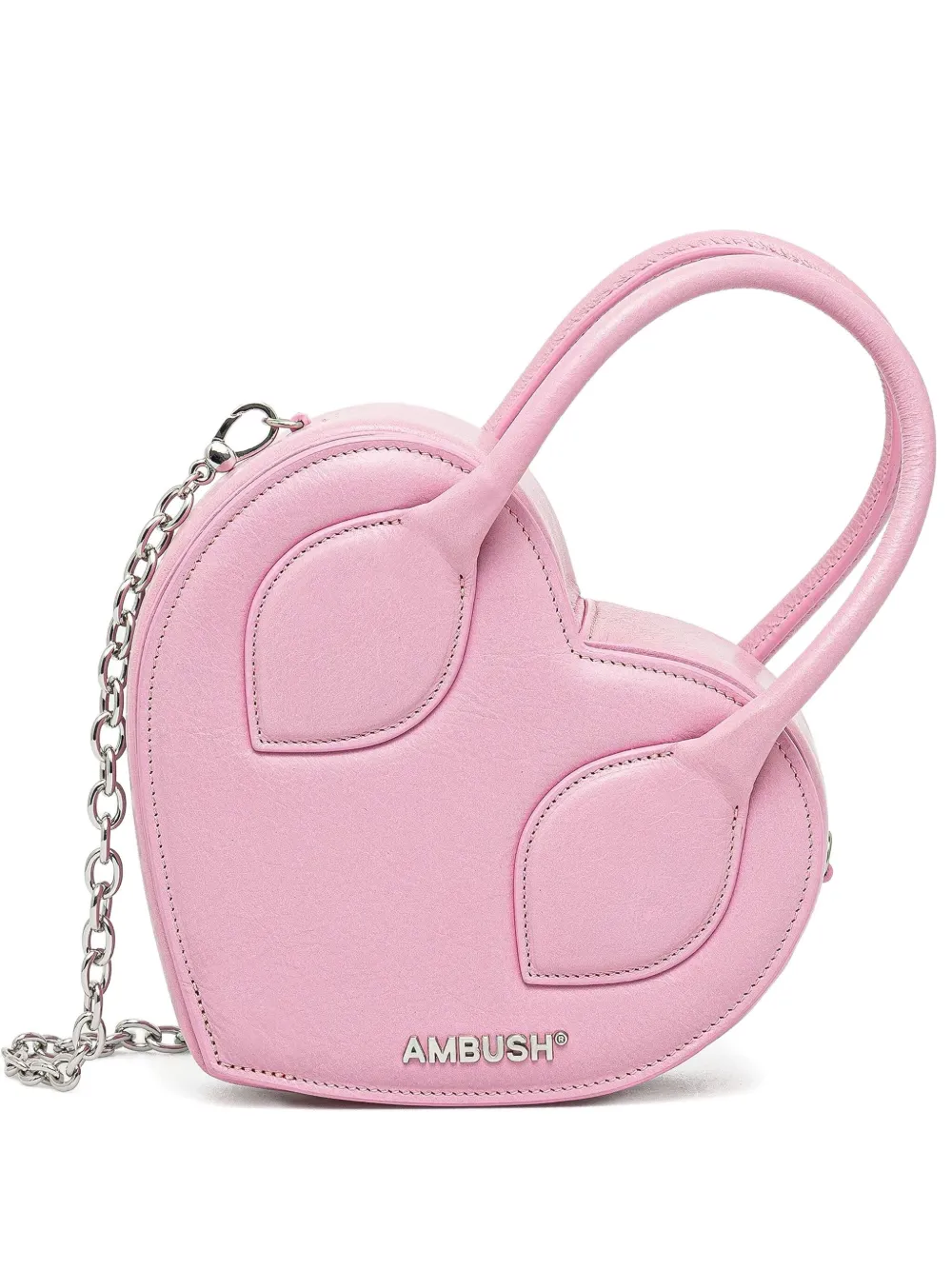 AMBUSH Heart tote bag Roze