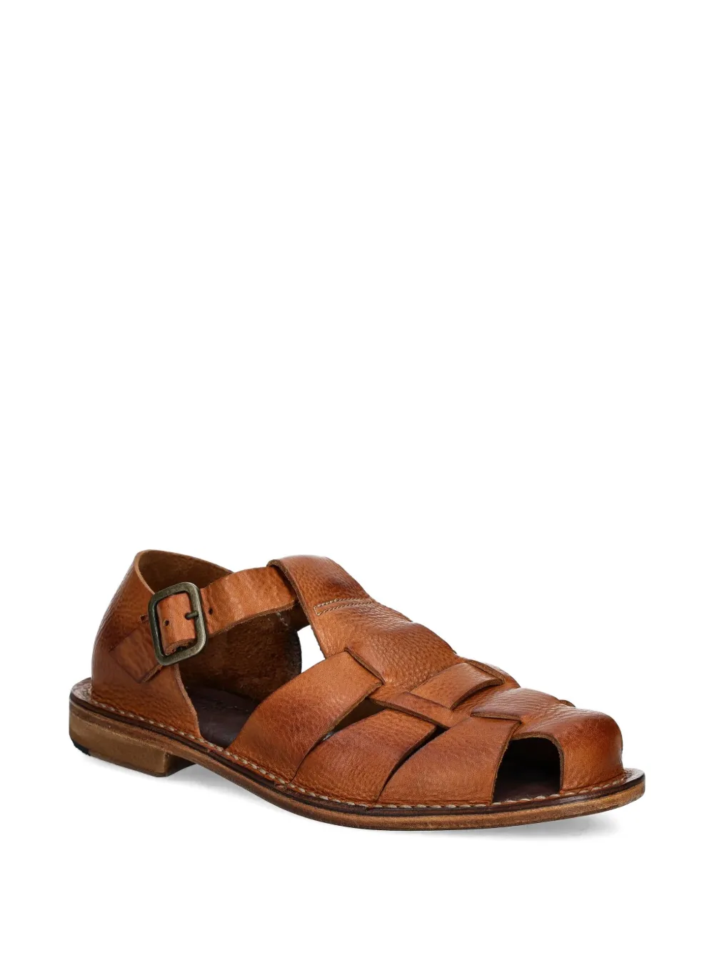 Astorflex leather buckle sandals Brown