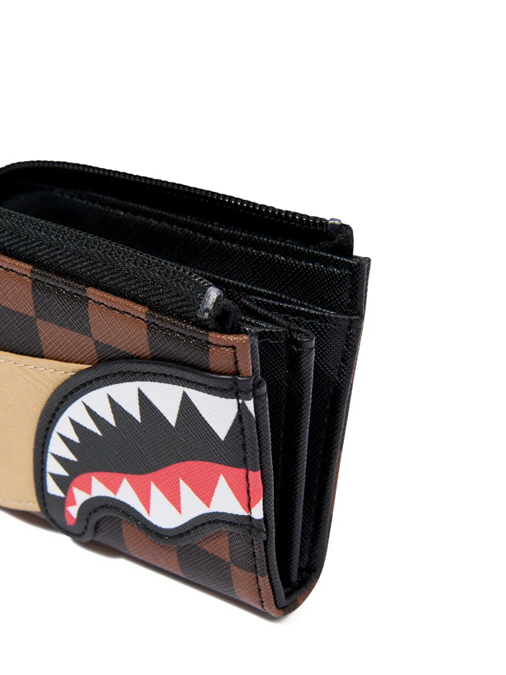 sprayground kid Sharks In Paris geruite portemonnee Bruin