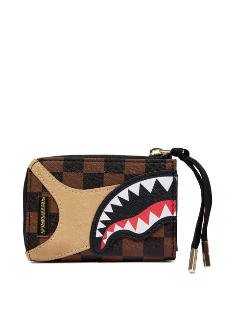 sprayground kid Sharks In Paris check-pattern wallet