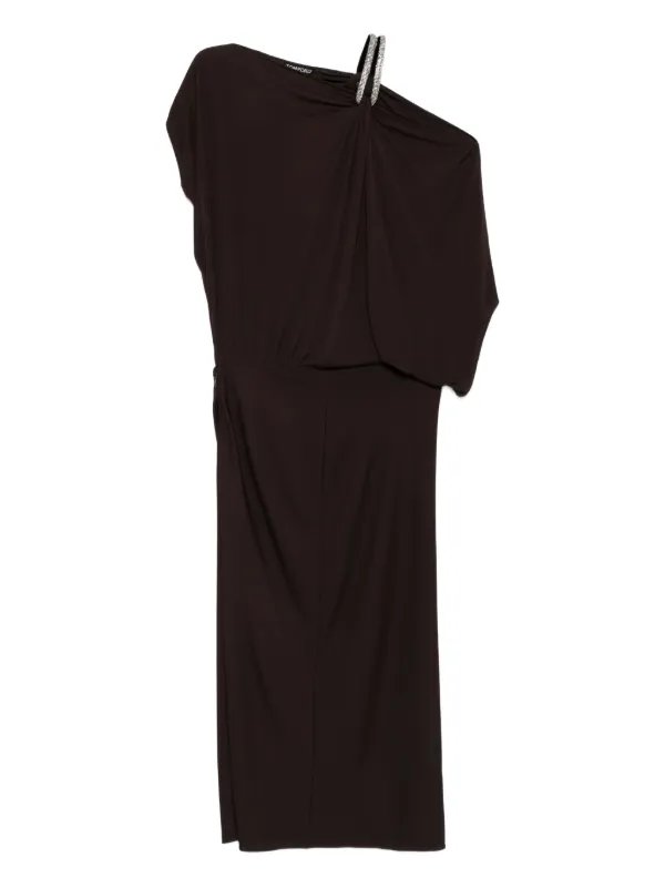 Tom Ford Asymmetric Dress in Brown