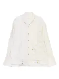 Greg Lauren distressed cotton shirt jacket - White