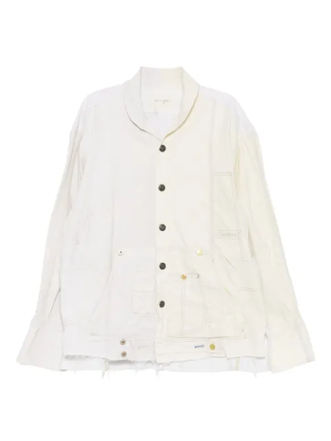 Greg Lauren distressed cotton shirt jacket