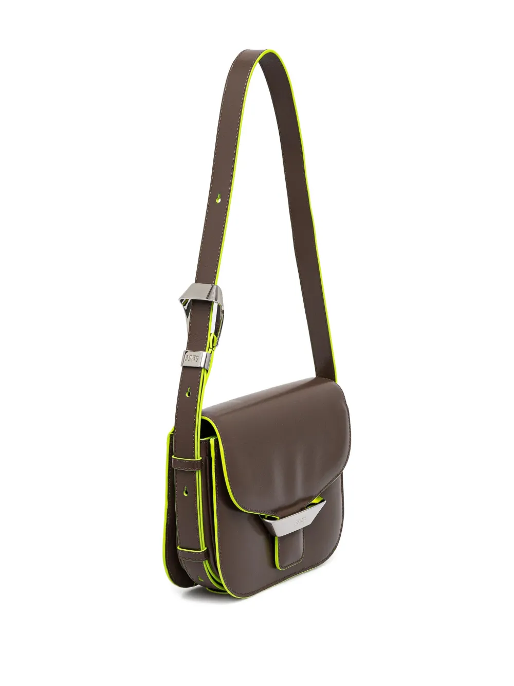 Kenzo Ribbon leren tas met omslag Bruin