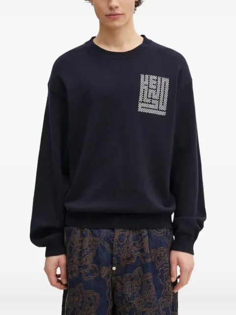 Kenzo Kamon intarsia-logo sweater