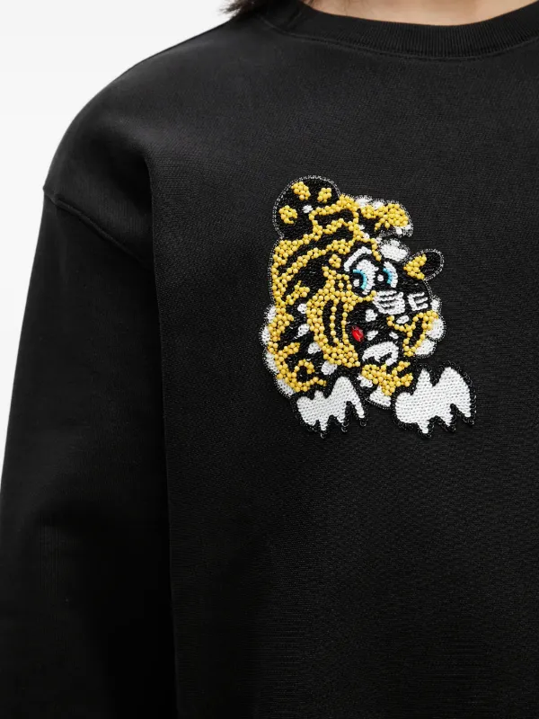 KENZO Paris ブラック スウェット 虎　タイガー Kenzo x Verdy タイガースウェットシャツ | ブラック | FARFETCH JP