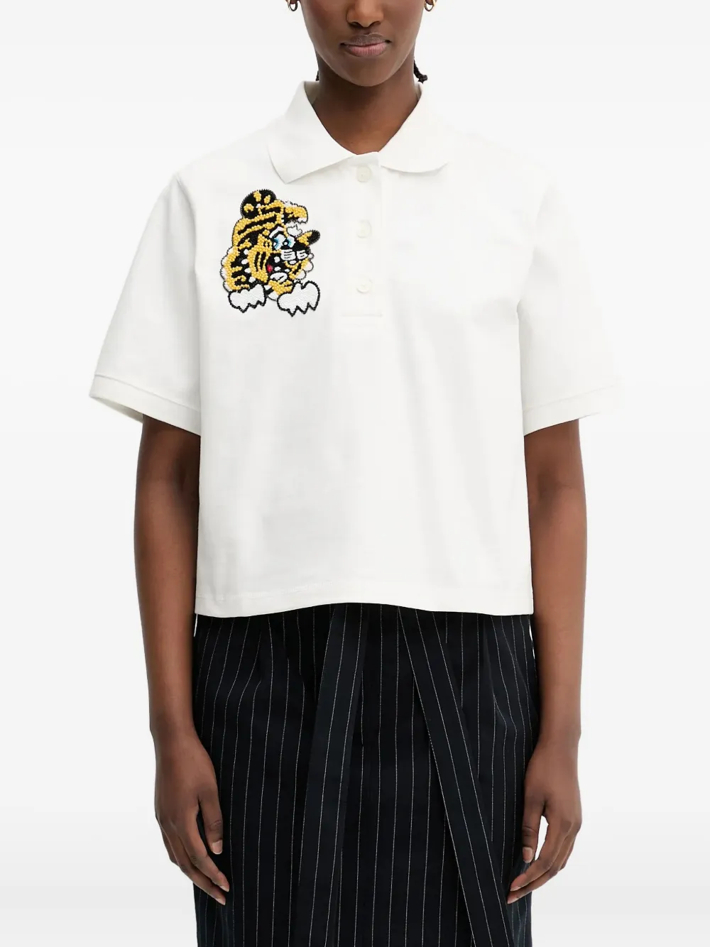 Kenzo x Verdy タイガーポロシャツ - ホワイト Kenzo x Verdy タイガーポロシャツ - ホワイト