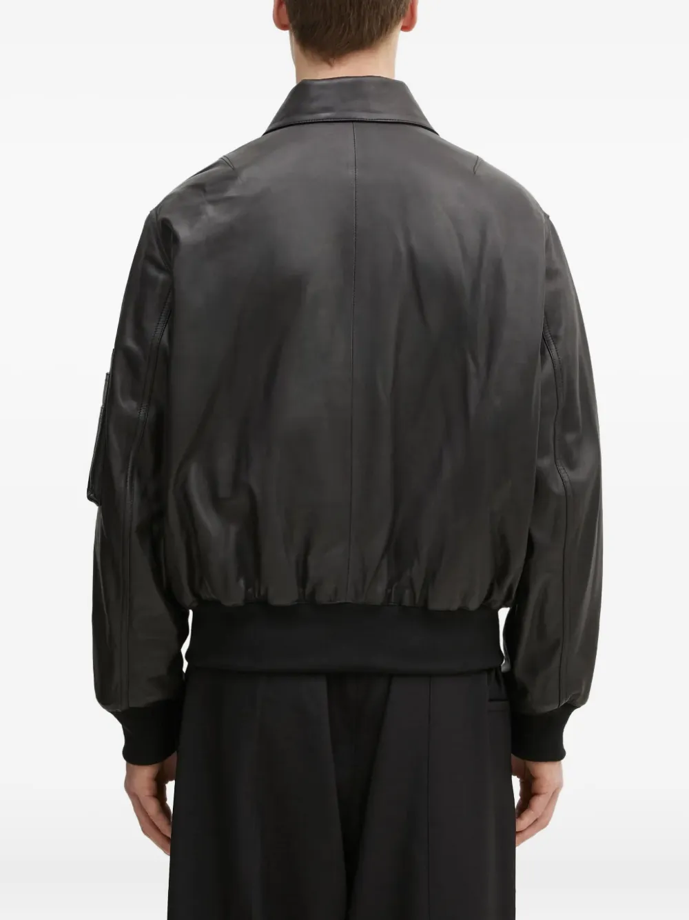 Kenzo Leren jack Zwart