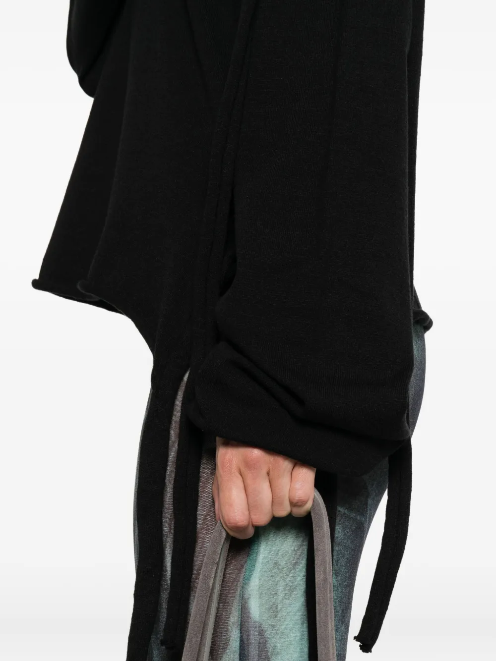 Ottolinger button-fastening asymmetric knitwear Zwart