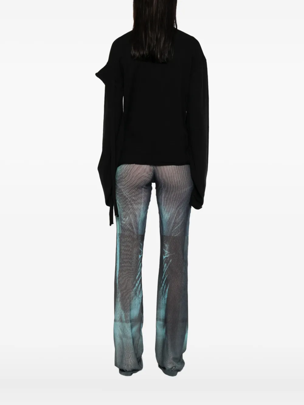 Ottolinger button-fastening asymmetric knitwear Zwart