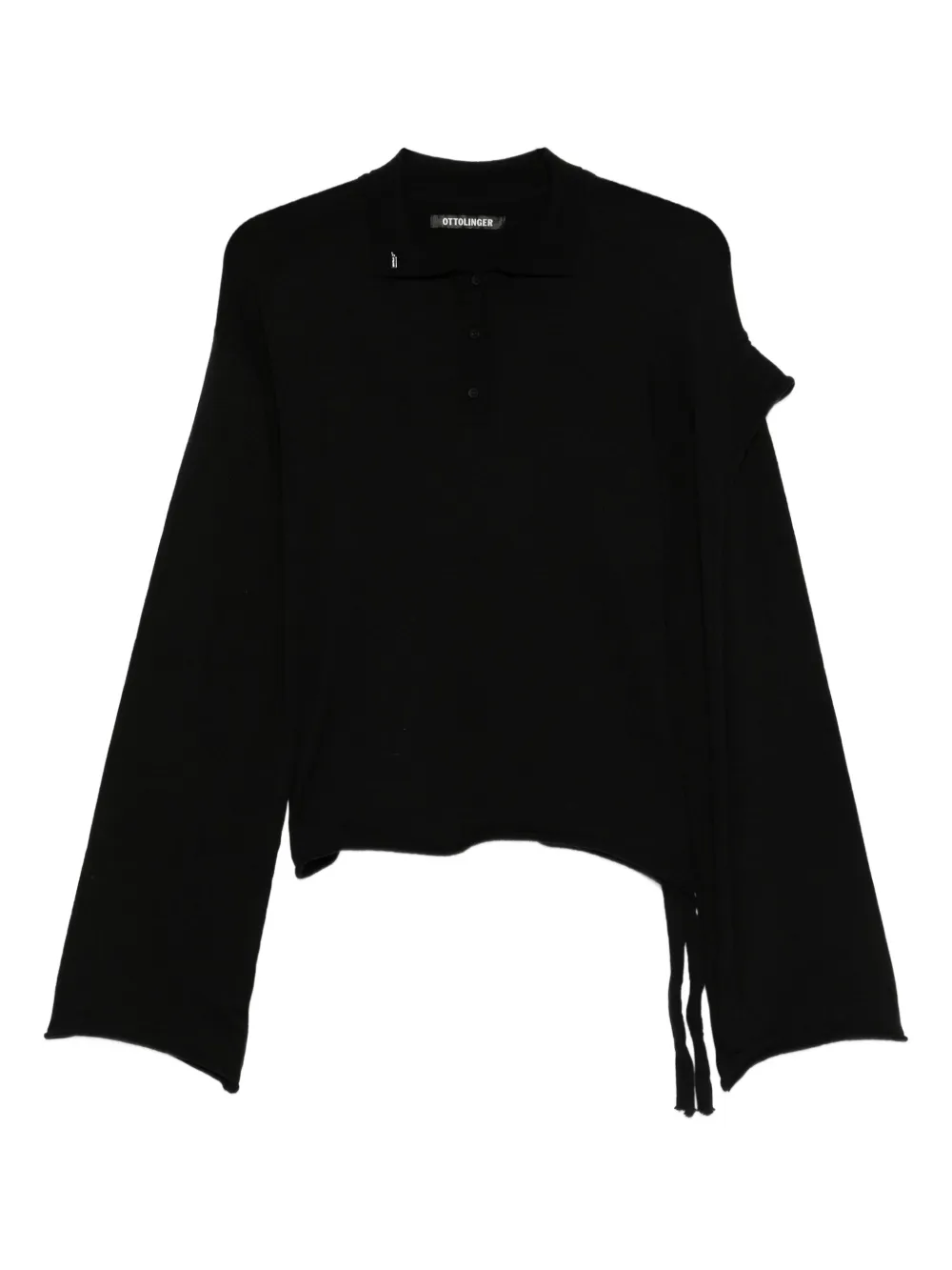 Ottolinger button-fastening asymmetric knitwear Zwart
