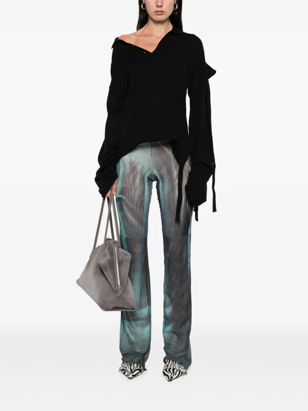 Ottolinger button-fastening asymmetric knitwear | Knitted Tops | Image 2