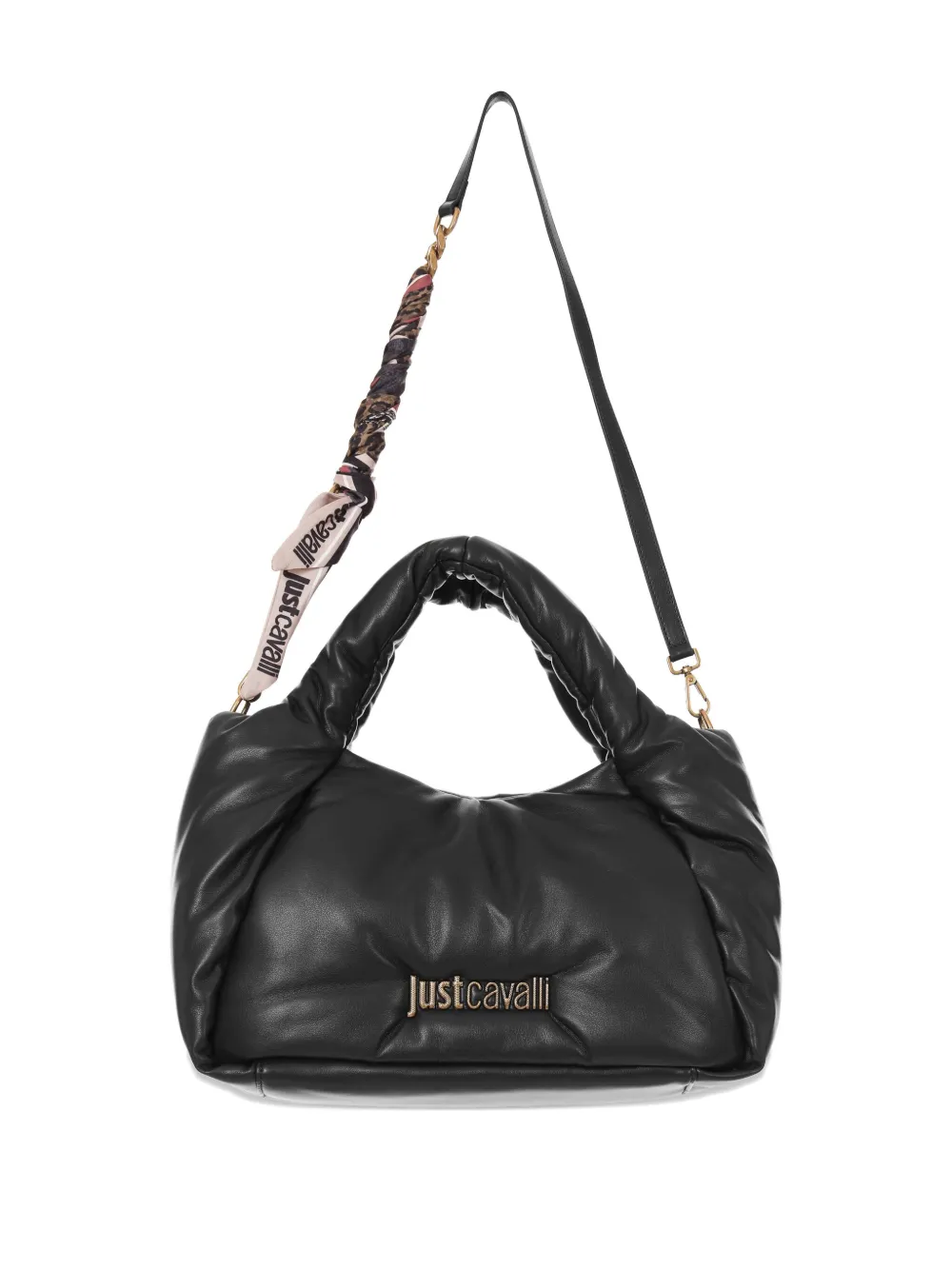 Just Cavalli padded top-handle tote bag Zwart