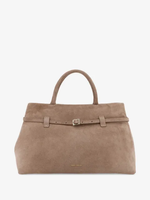 Manu Atelier Le Cambon 35 buckle-fastening suede handbag