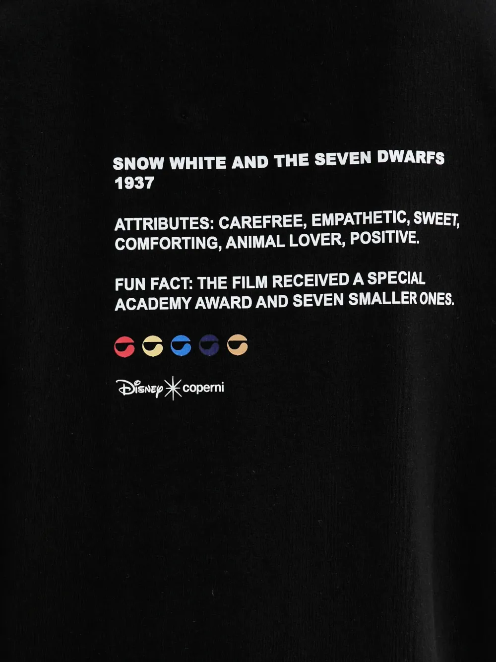 Coperni X Disney Snow White Graphic T-shirt In Black