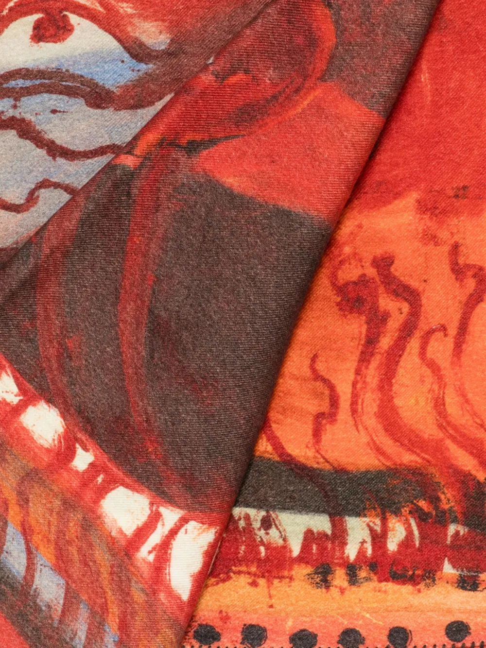 Givenchy Sjaal met abstracte print - Rood