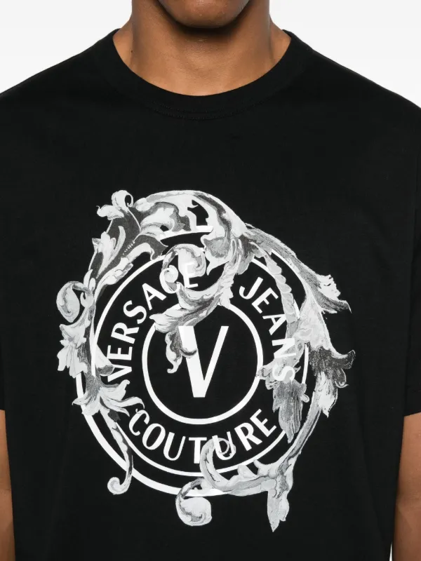 Versace Jeans Couture バロッコプリント Tシャツ | ブラック
