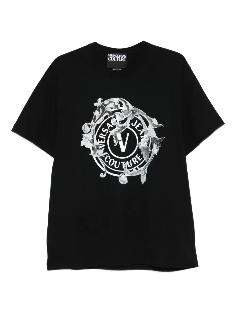 Versace Jeans Couture Porcelain Barocco-print cotton T-shirt - ブラック Versace Jeans Couture Porcelain Barocco-print cotton T-shirt - ブラック