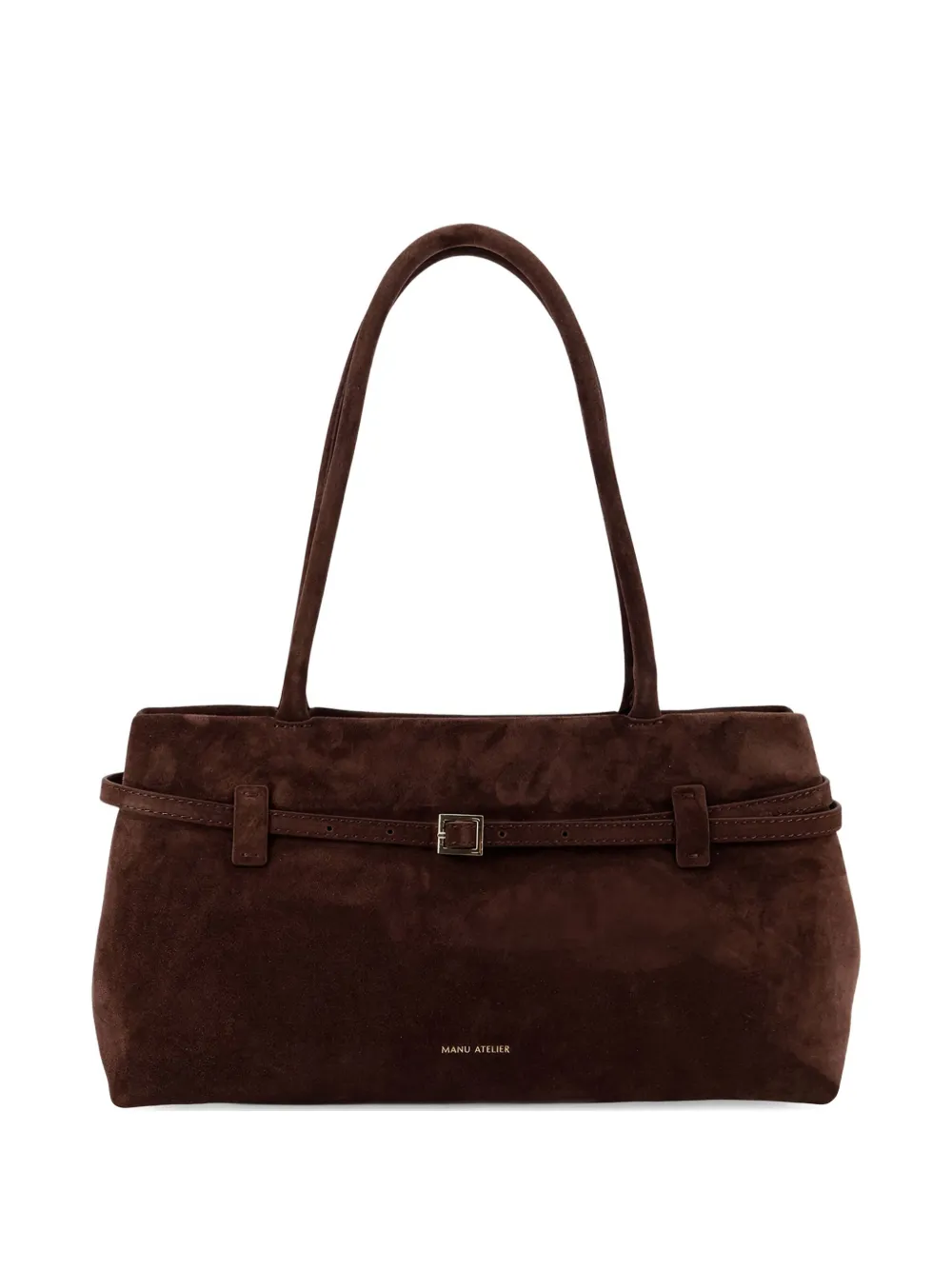 Manu Atelier Le Cambon East West スエードバッグ - ブラウン Manu Atelier Le Cambon East West スエードバッグ - ブラウン