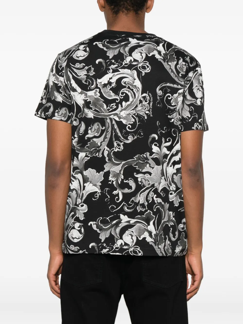 Versace Jeans Couture T-shirt met barokprint Zwart
