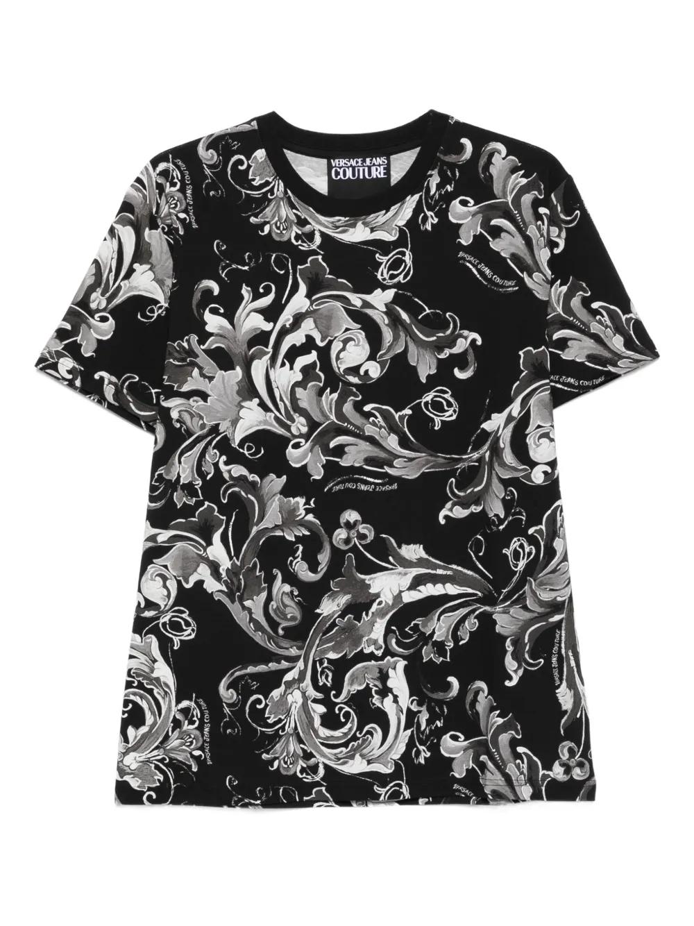 Versace Jeans Couture T-shirt met barokprint Zwart