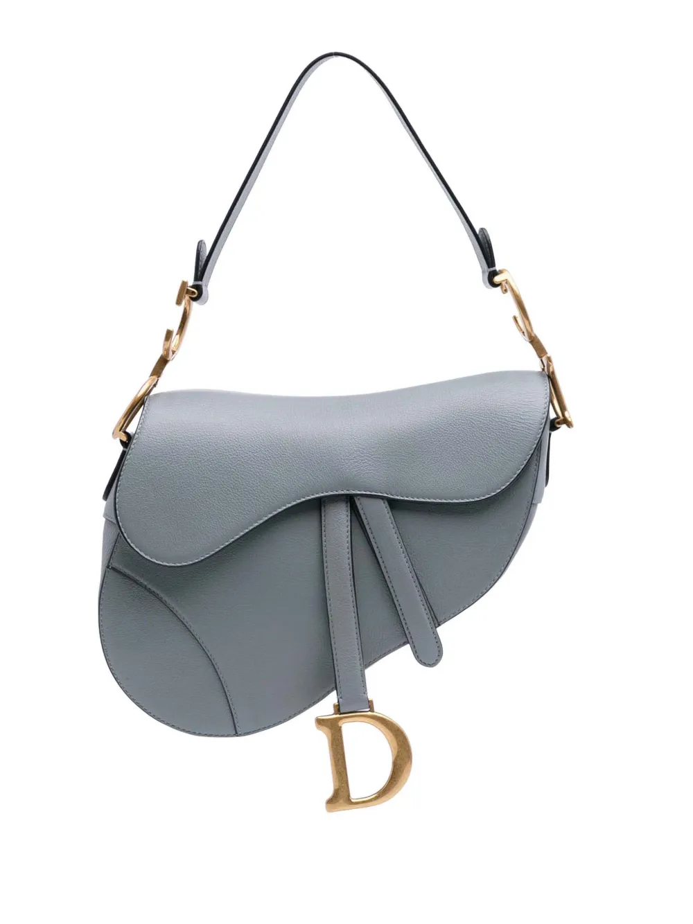 Christian Dior Pre-Owned 2020 ゴートスキン サドル ショルダーバッグ - ブルー Christian Dior Pre-Owned 2020 ゴートスキン サドル ショルダーバッグ - ブルー