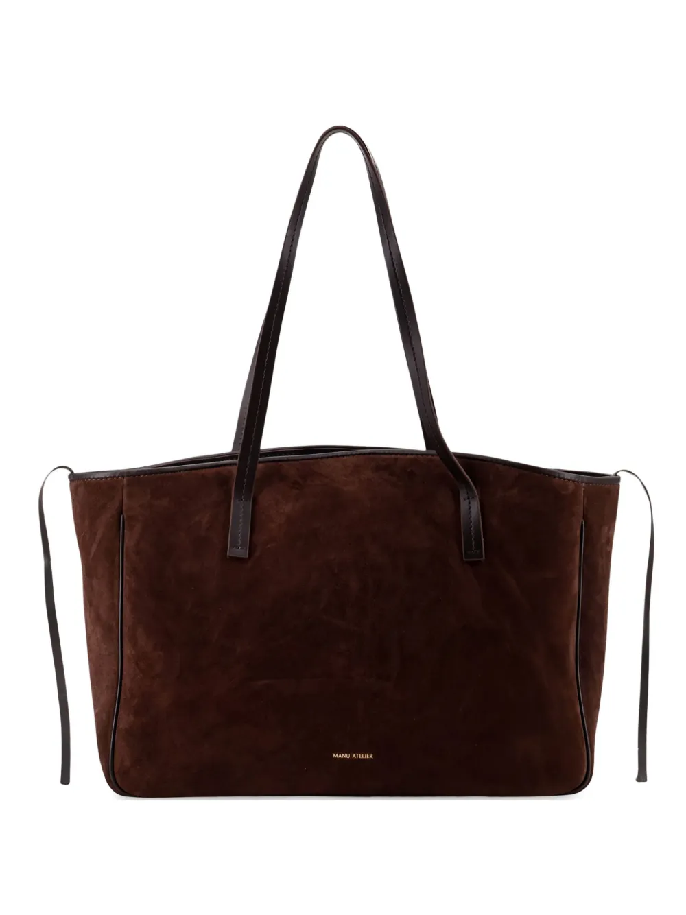 Manu Atelier Du Jour grote suède shopper Bruin