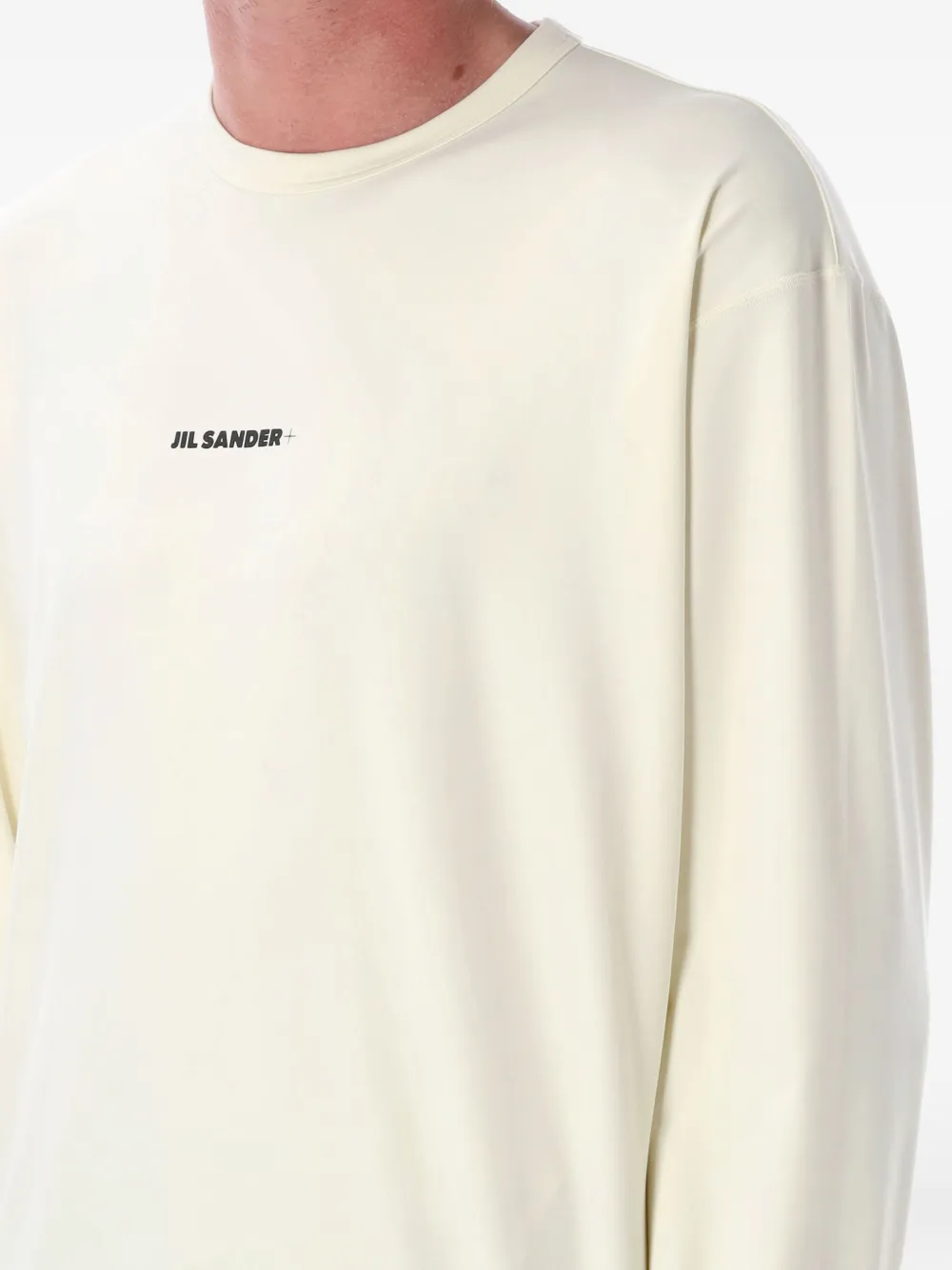 Jil Sander long-sleeve logo t-shirt Wit
