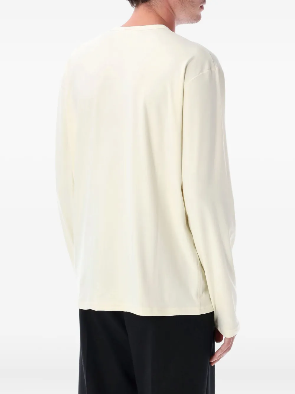 Jil Sander long-sleeve logo t-shirt Wit