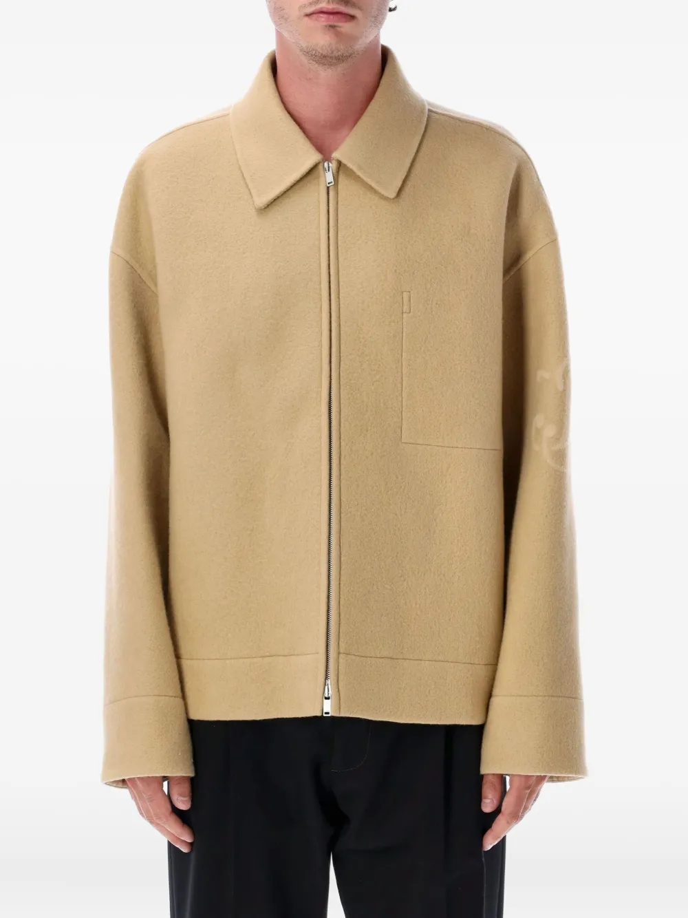 Jil Sander logo-detail zip-front jacket 235