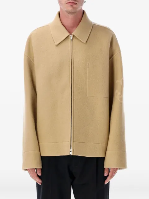 Jil Sander logo-detail zip-front jacket
