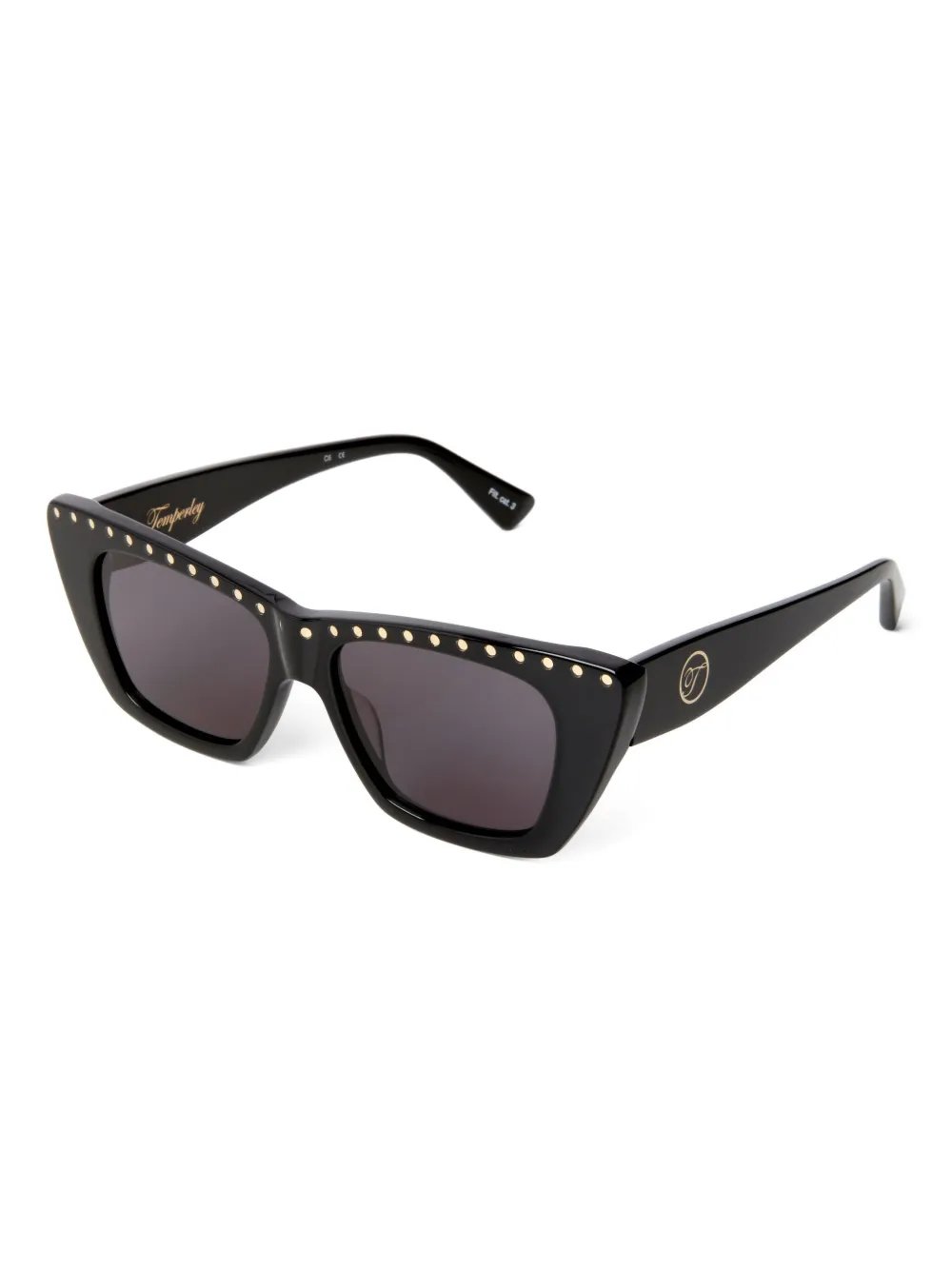 Temperley London The Dolly zonnebril met cat-eye montuur Zwart