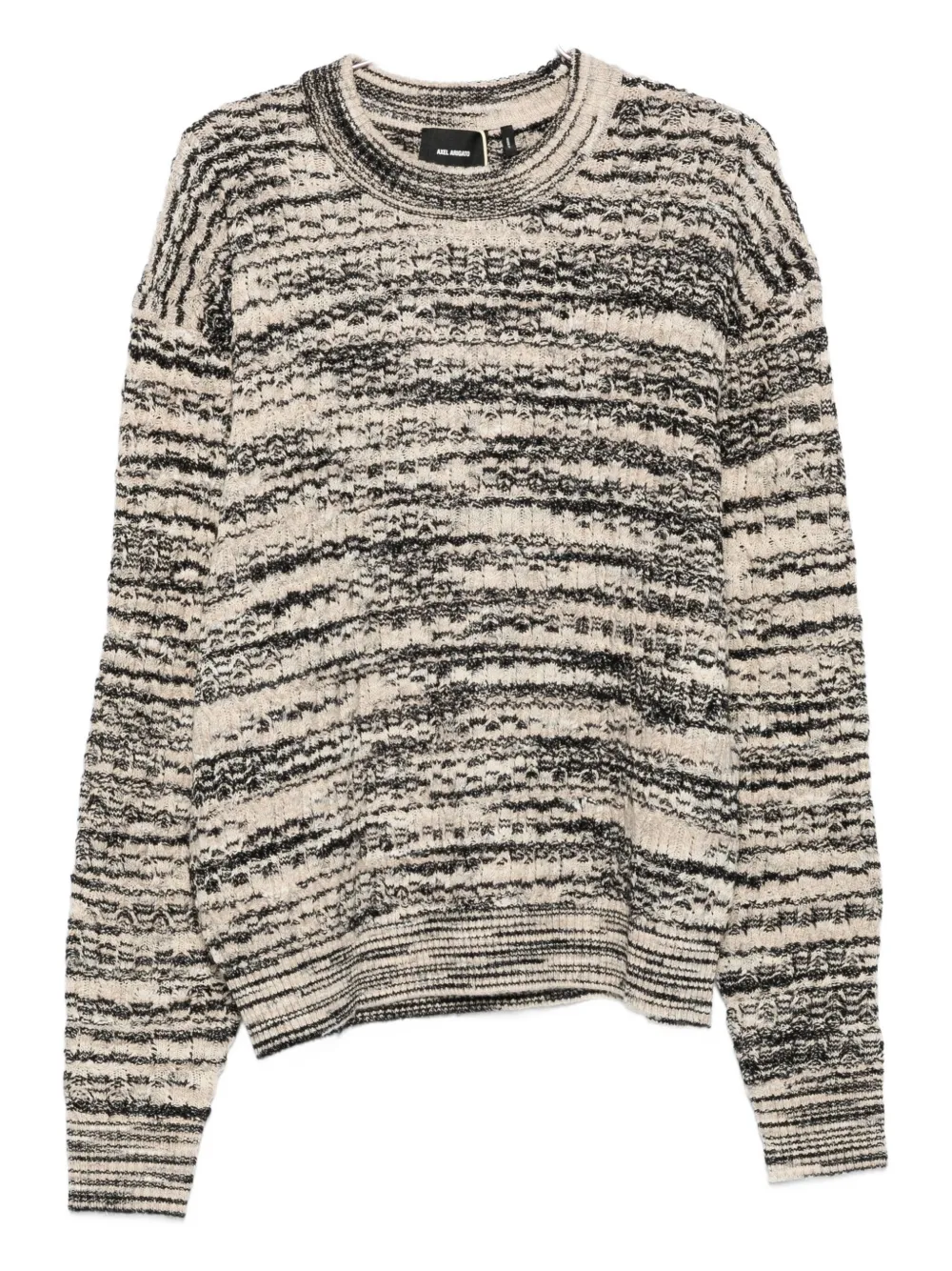 Axel Arigato marl-knit crew-neck sweater Zwart