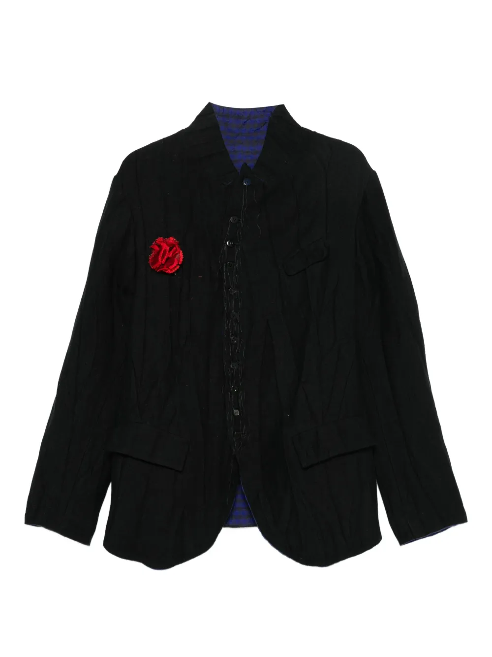 ARCHIVIO  J.M. Ribot rose-embellished quilted blazer | Black | Image 1