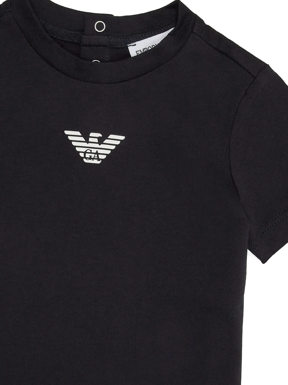 Emporio Armani Kids eagle-logo T-shirt Blauw